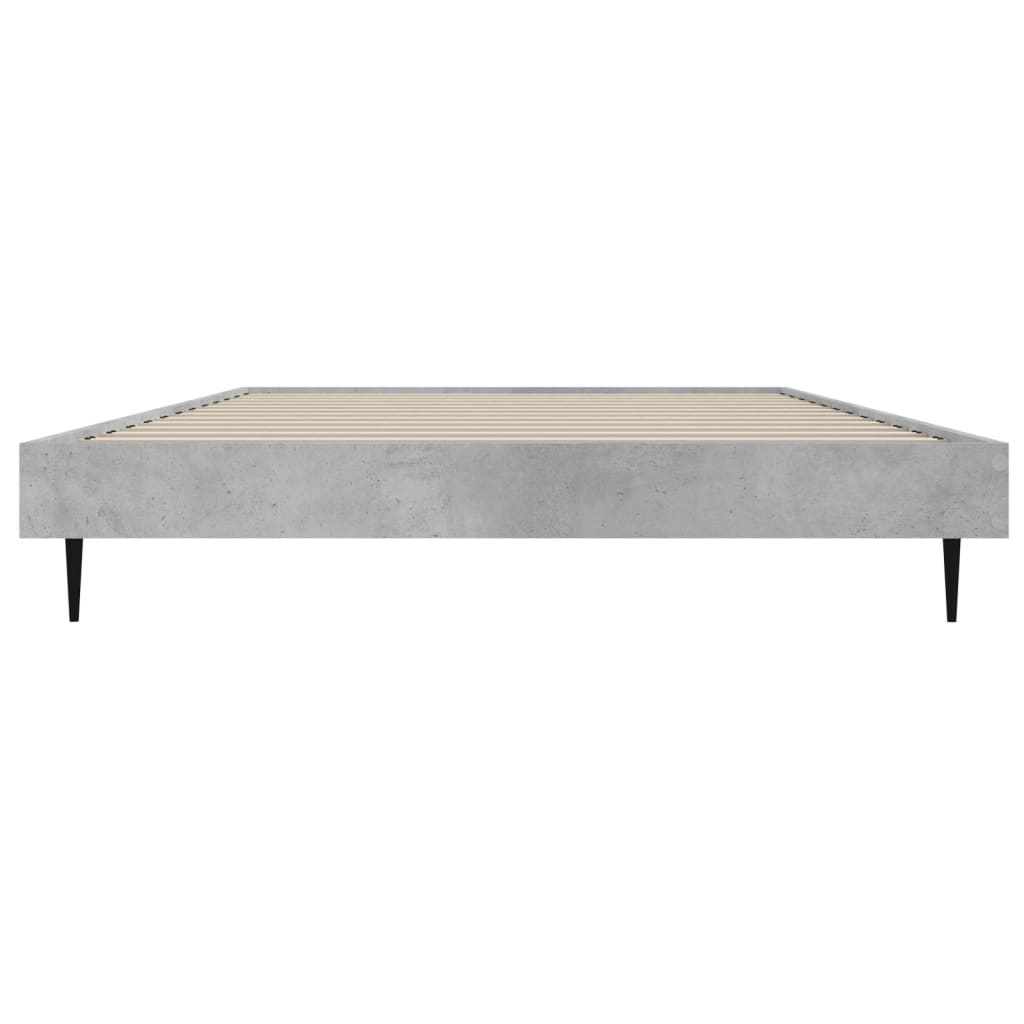 Cadru de pat, gri beton, 100x200 cm, lemn prelucrat - Lando