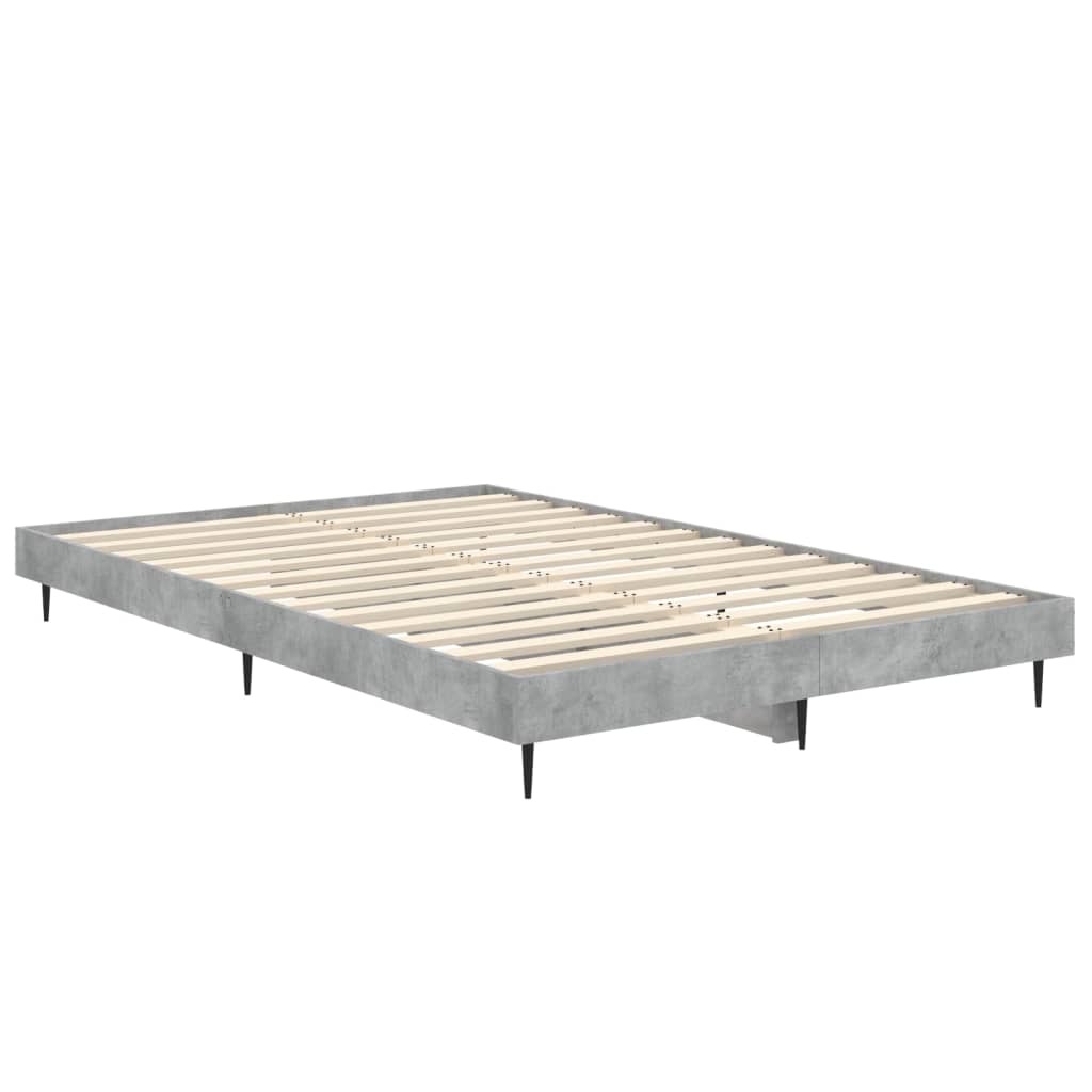 Cadru de pat, gri beton, 120x190 cm, lemn prelucrat - Lando