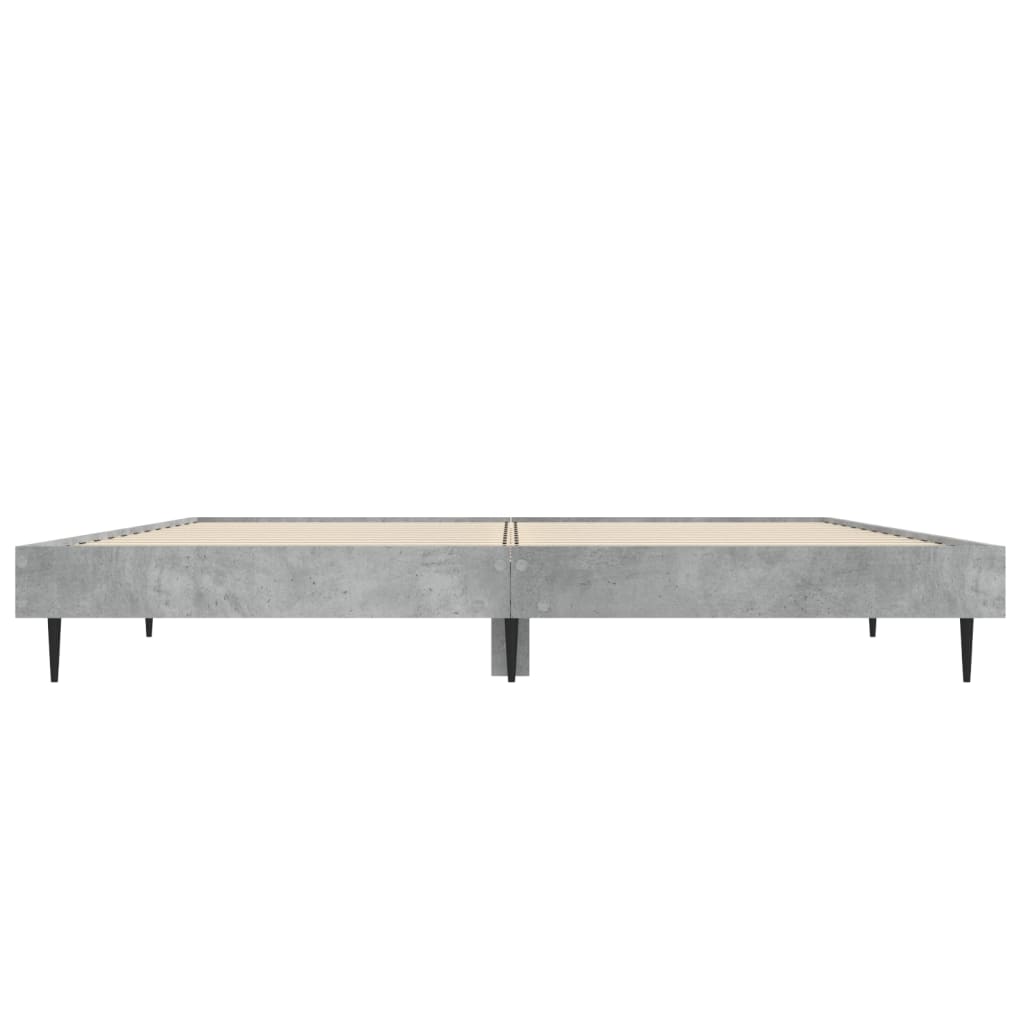 Cadru de pat, gri beton, 120x190 cm, lemn prelucrat - Lando