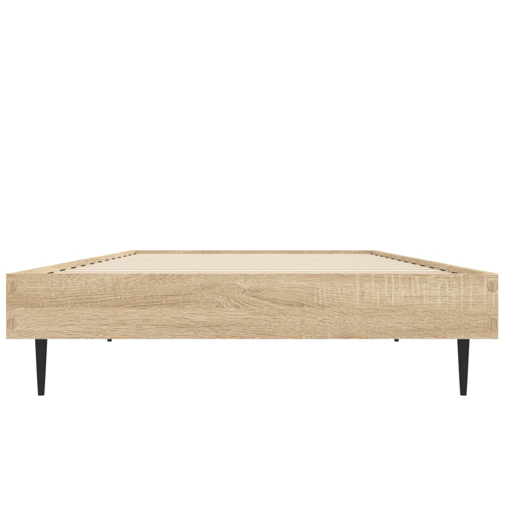 Cadru de pat, stejar sonoma, 75x190 cm, lemn prelucrat - Lando