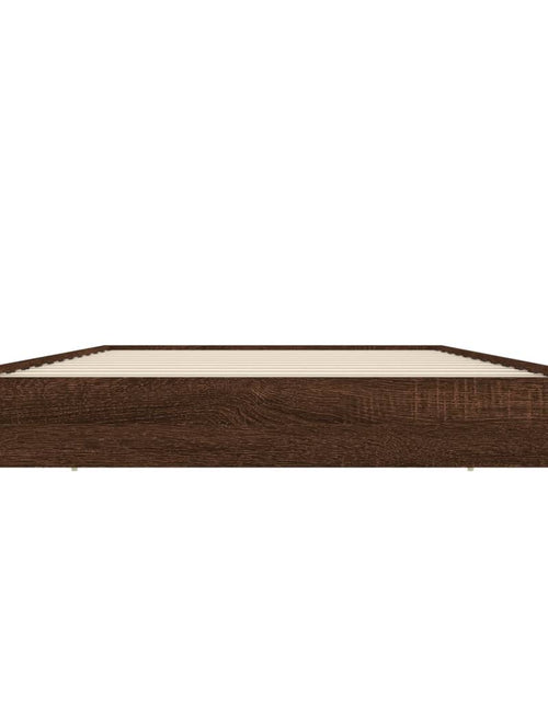 Încărcați imaginea în vizualizatorul Galerie, Cadru de pat, stejar maro, 75x190 cm, lemn prelucrat - Lando
