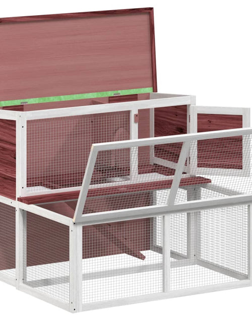 Загрузите изображение в средство просмотра галереи, Cușcă pentru iepuri, cafeniu, 102x90x84,5 cm, lemn masiv de pin Lando - Lando
