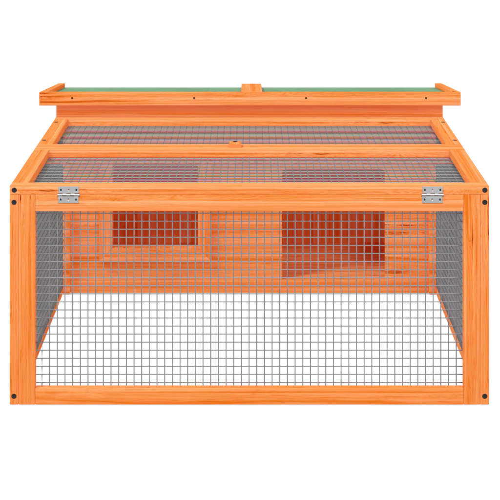 Cușcă pentru iepuri, maro, 117,5x97x47,5 cm, lemn masiv de pin Lando - Lando