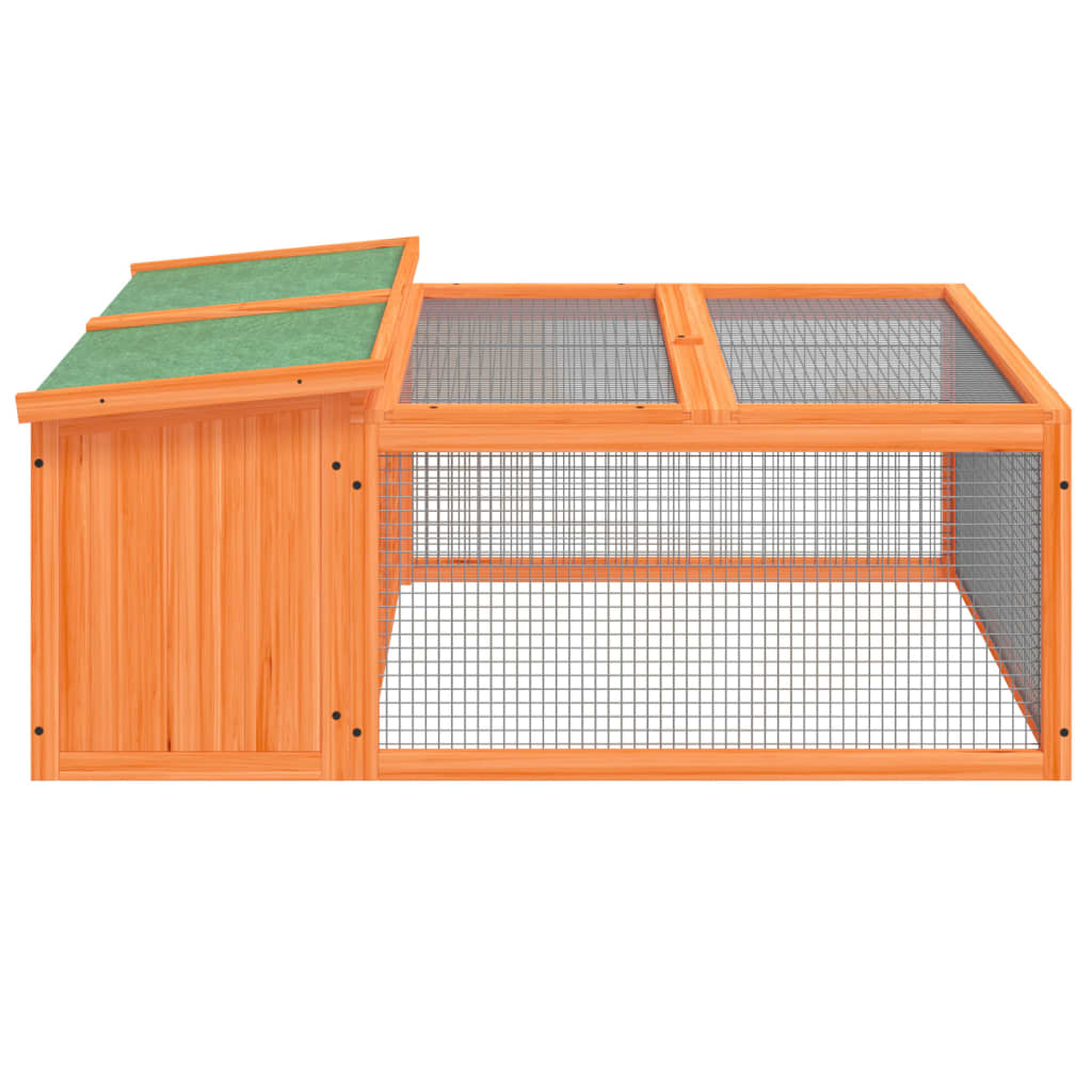 Cușcă pentru iepuri, maro, 117,5x97x47,5 cm, lemn masiv de pin Lando - Lando