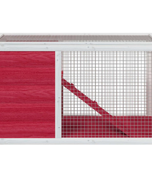 Încărcați imaginea în vizualizatorul Galerie, Cușcă pentru iepuri roșu 103x44x69,5 cm lemn masiv de pin Lando - Lando
