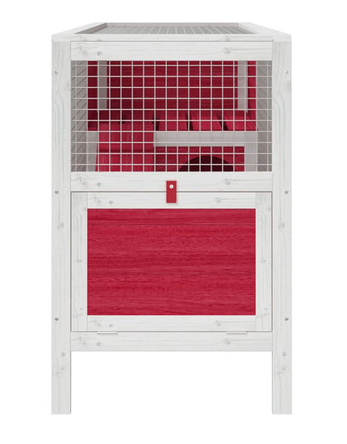 Încărcați imaginea în vizualizatorul Galerie, Cușcă pentru iepuri roșu 103x44x69,5 cm lemn masiv de pin Lando - Lando
