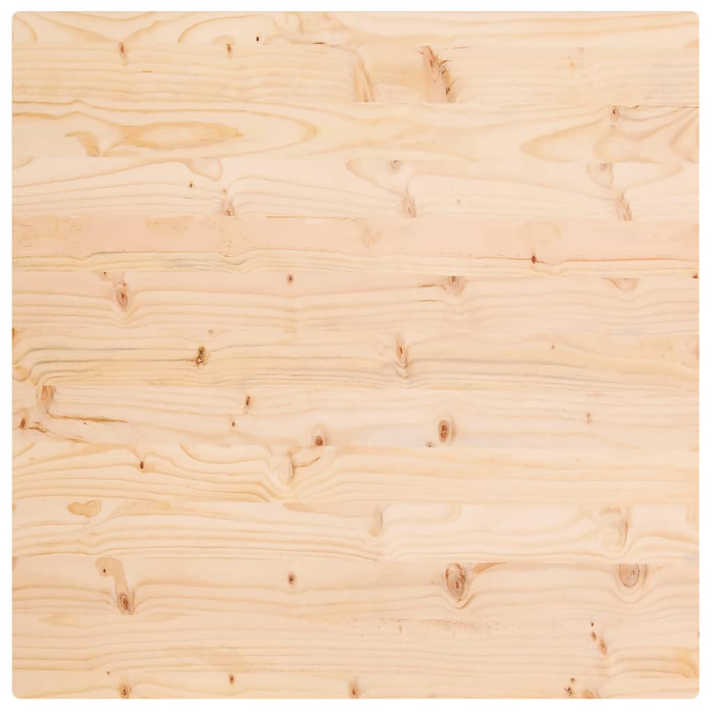 Blat de masă, 80x80x2,5 cm, lemn masiv de pin, pătrat - Lando
