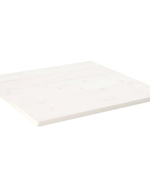 Încărcați imaginea în vizualizatorul Galerie, Blat de masă, alb, 80x80x2,5 cm, lemn masiv de pin, pătrat - Lando
