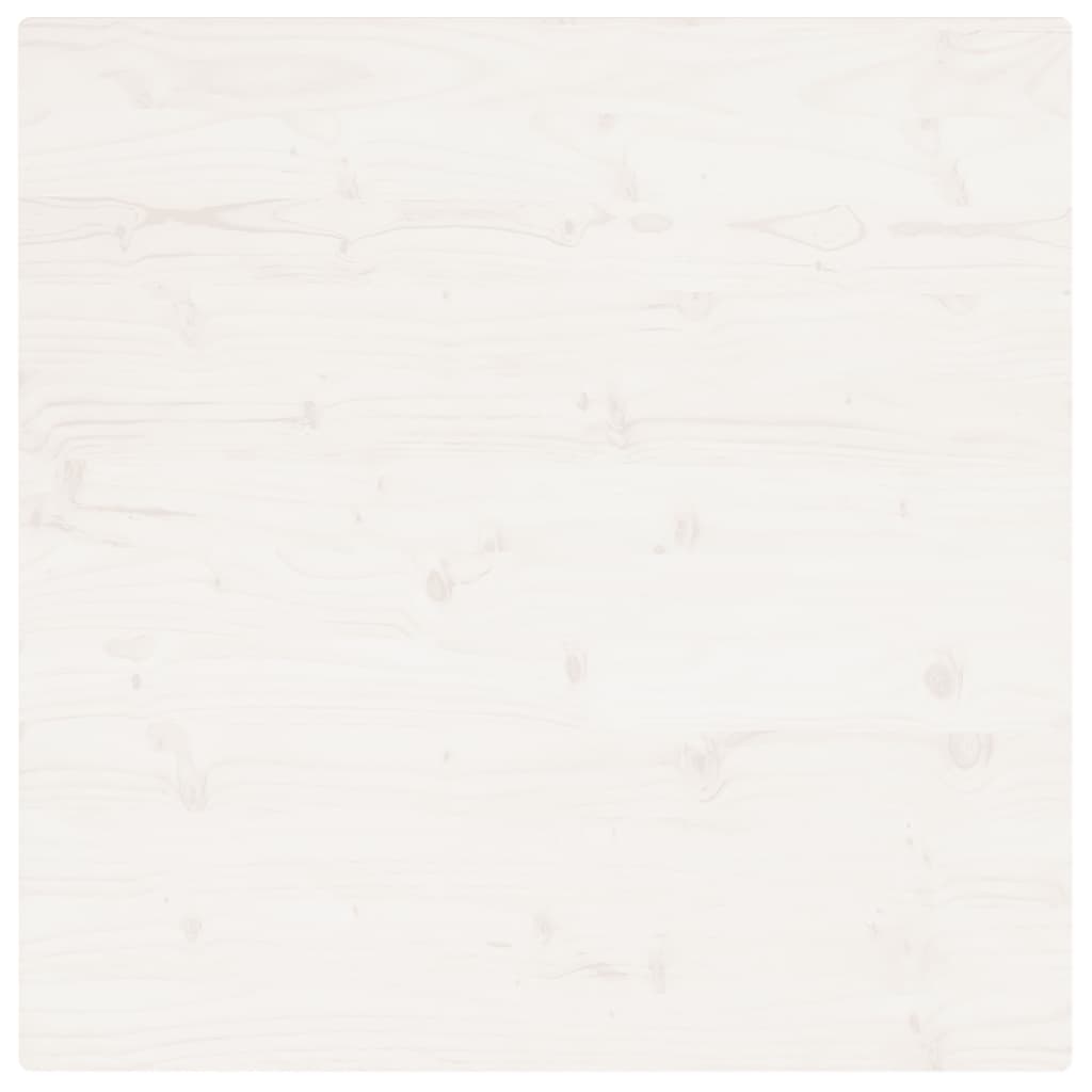 Blat de masă, alb, 90x90x2,5 cm, lemn masiv de pin, pătrat - Lando