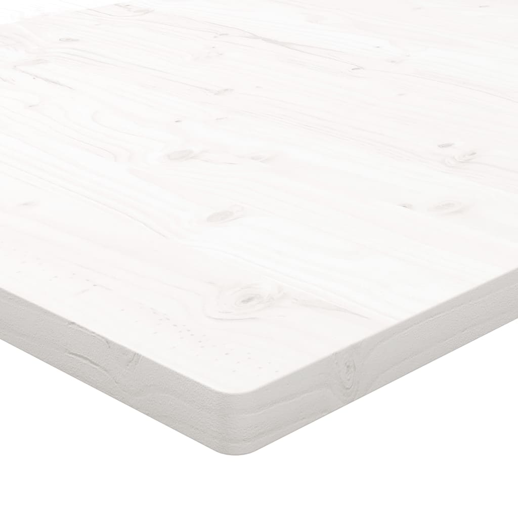 Blat de masă, alb, 90x90x2,5 cm, lemn masiv de pin, pătrat - Lando