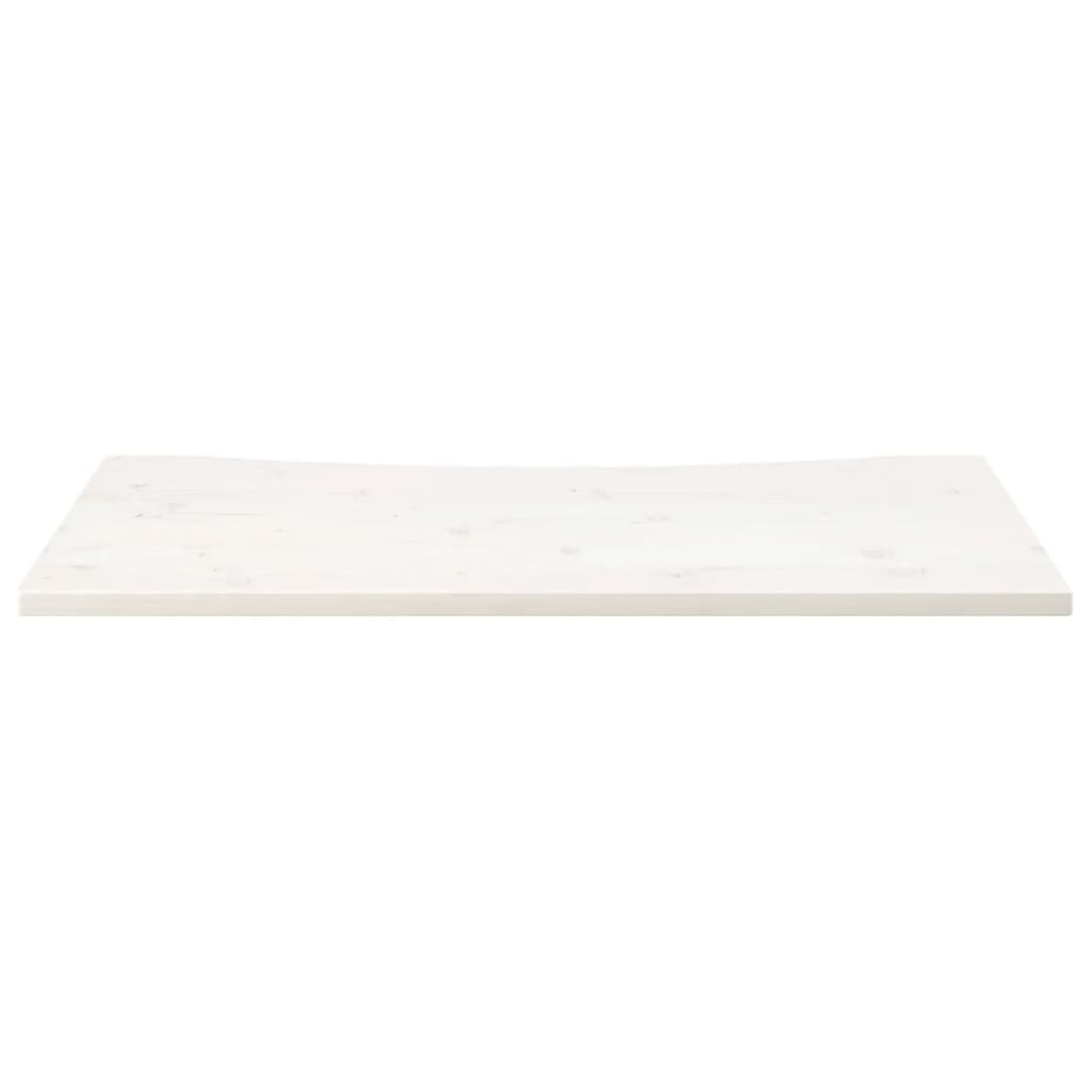 Blat de birou, alb, 100x50x2,5 cm, lemn masiv de pin - Lando
