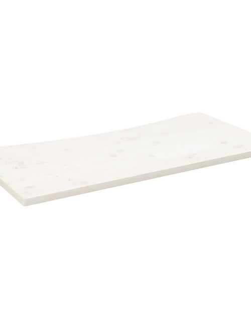 Încărcați imaginea în vizualizatorul Galerie, Blat de birou, alb, 110x55x2,5 cm, lemn masiv de pin - Lando
