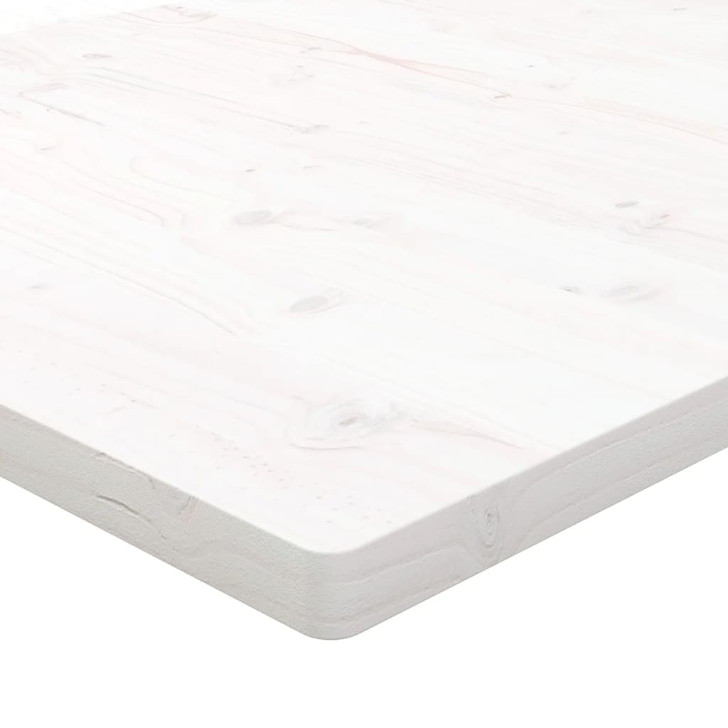 Blat de birou, alb, 100x60x2,5 cm, lemn masiv de pin - Lando