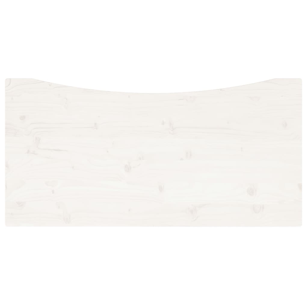 Blat de birou, alb, 110x60x2,5 cm, lemn masiv de pin - Lando
