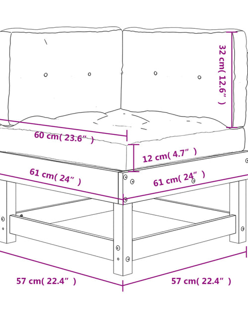 Încărcați imaginea în vizualizatorul Galerie, Canapea colțar cu perne, lemn de pin tratat - Lando
