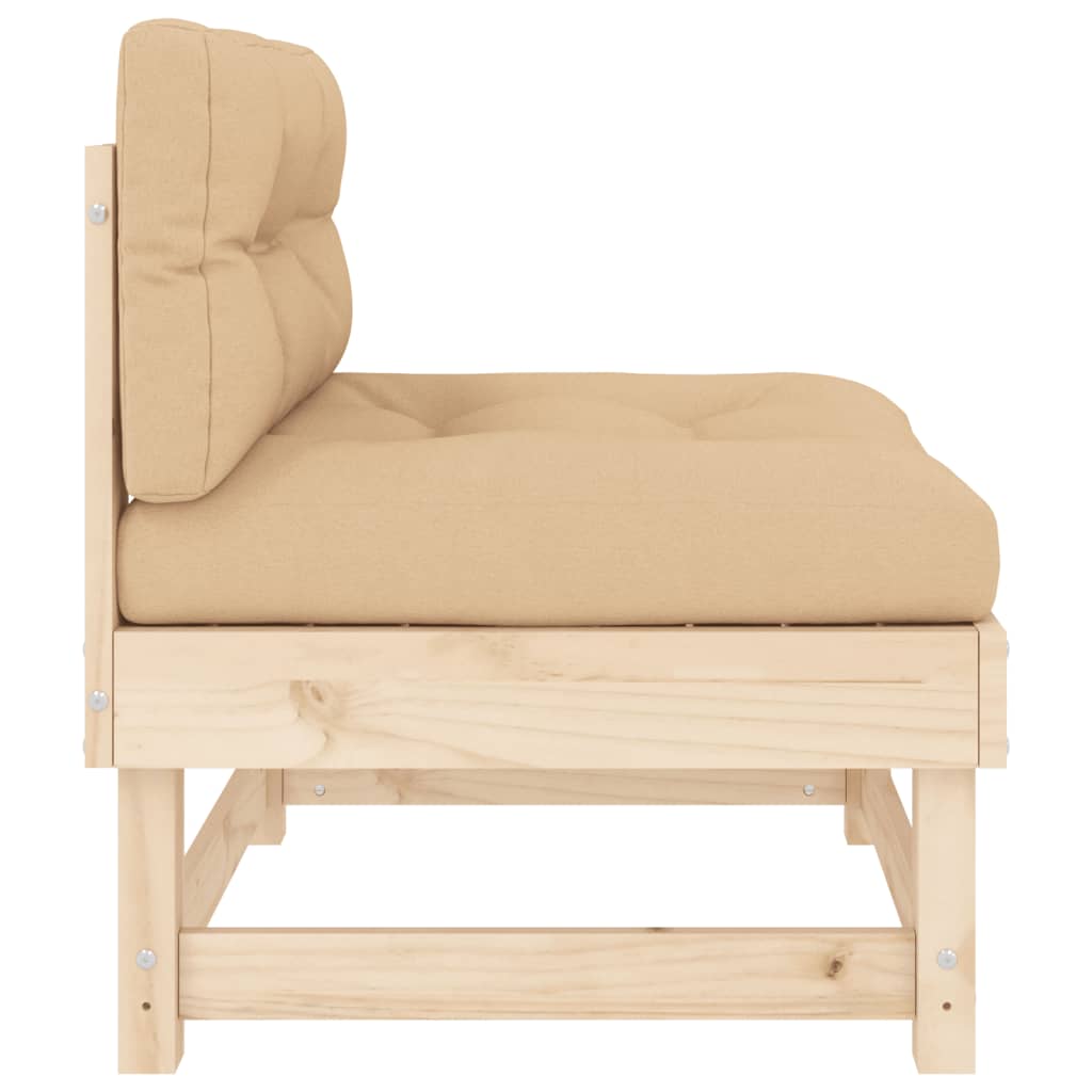 Canapele de mijloc cu perne, 2 buc., lemn masiv de pin - Lando
