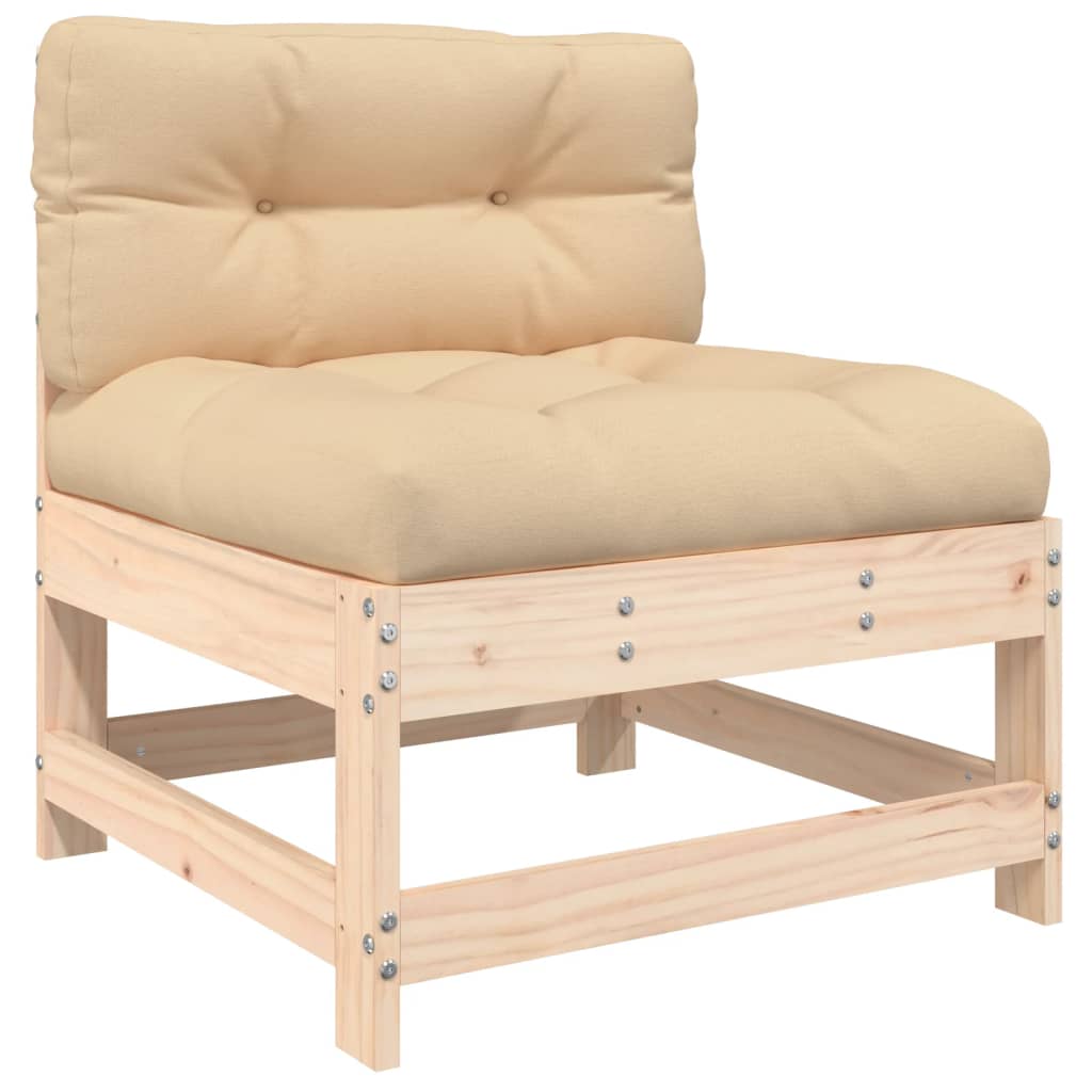 Canapele de mijloc cu perne, 2 buc., lemn masiv de pin - Lando