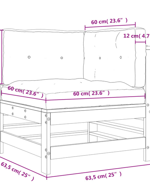 Загрузите изображение в средство просмотра галереи, Canapea colțar cu perne, lemn masiv de pin - Lando
