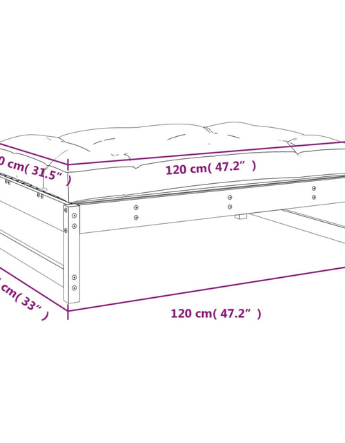Încărcați imaginea în vizualizatorul Galerie, Taburet de grădină, 120x80 cm, lemn de pin impregnat - Lando
