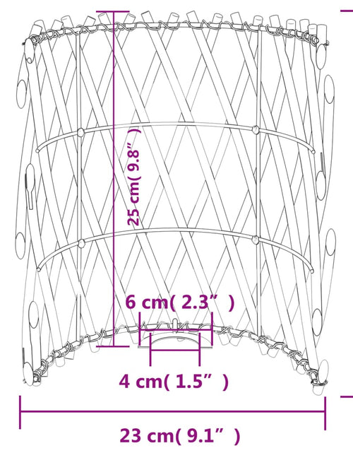 Загрузите изображение в средство просмотра галереи, Abajur de veioză, Ø23x28 cm, răchită Lando - Lando
