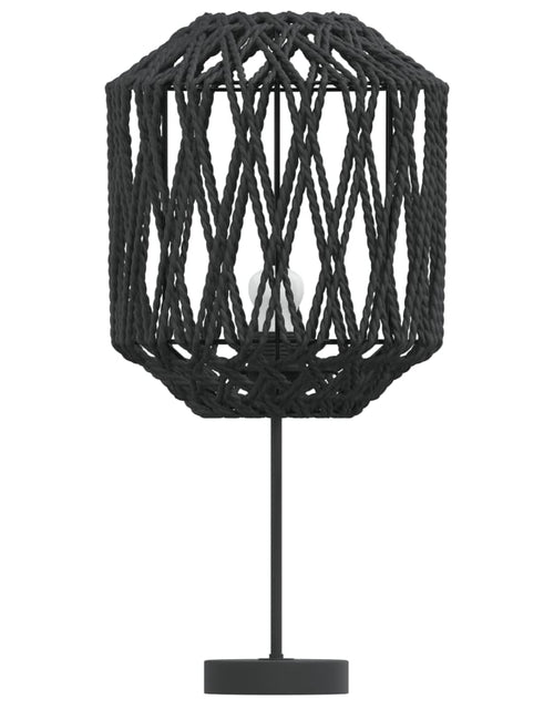 Загрузите изображение в средство просмотра галереи, Abajur de veioză, negru, Ø23x28 cm, fier și hârtie Lando - Lando

