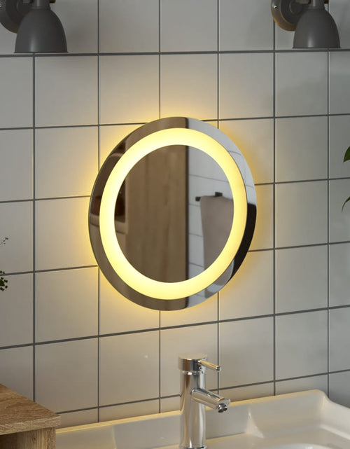 Încărcați imaginea în vizualizatorul Galerie, Oglindă de baie cu LED, 30 cm, rotundă Lando - Lando
