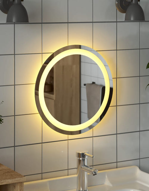 Încărcați imaginea în vizualizatorul Galerie, Oglindă de baie cu LED, 40 cm, rotundă Lando - Lando
