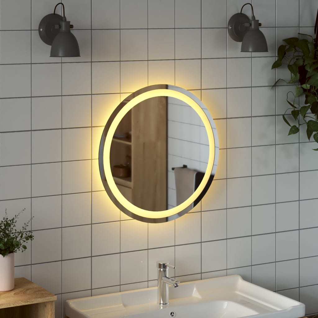 Oglindă de baie cu LED, 50 cm, rotundă Lando - Lando