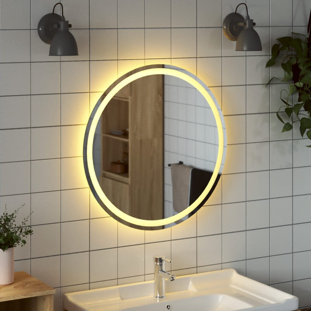Oglindă de baie cu LED, 70 cm, rotundă Lando - Lando