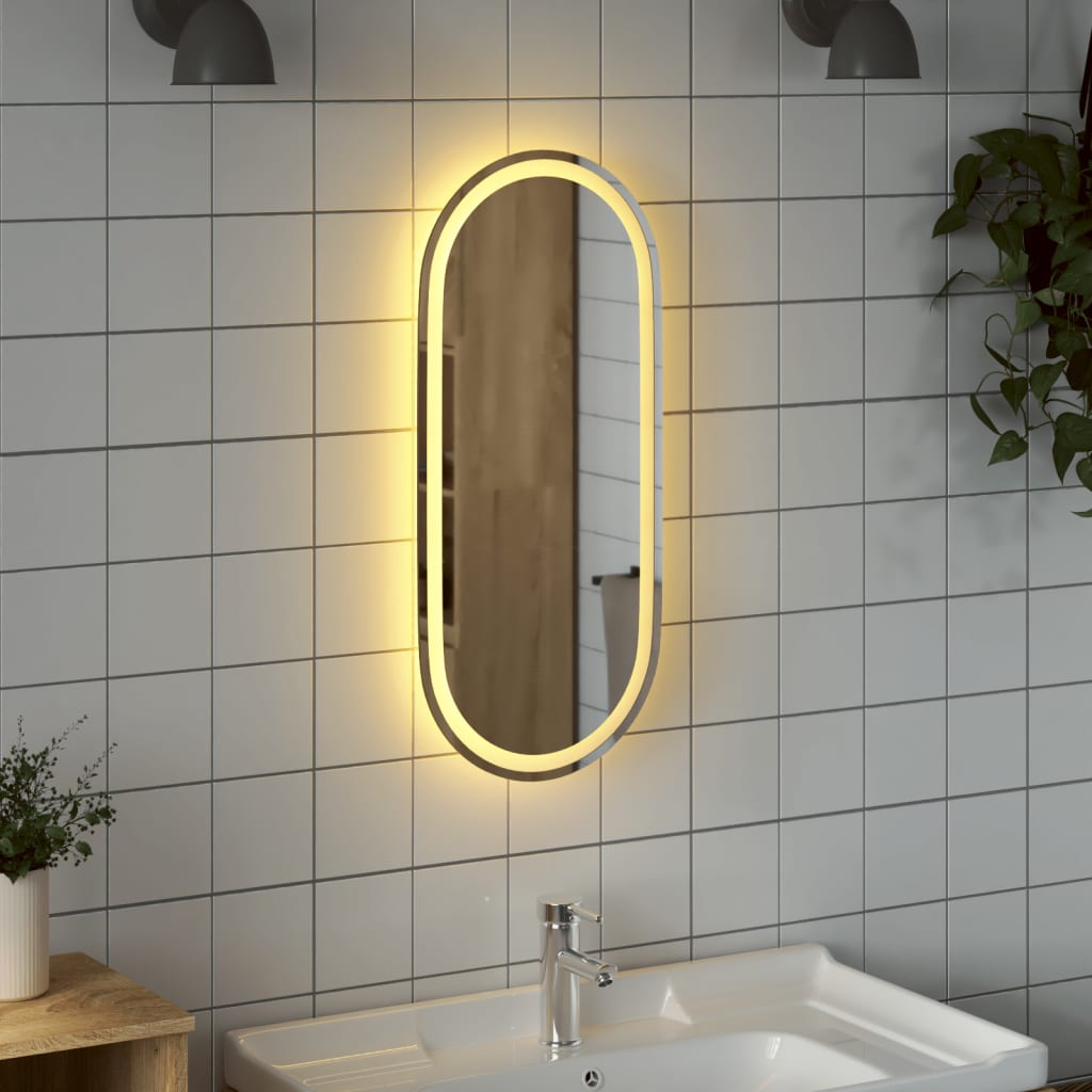 Oglindă de baie cu LED, 80x35 cm, ovală Lando - Lando