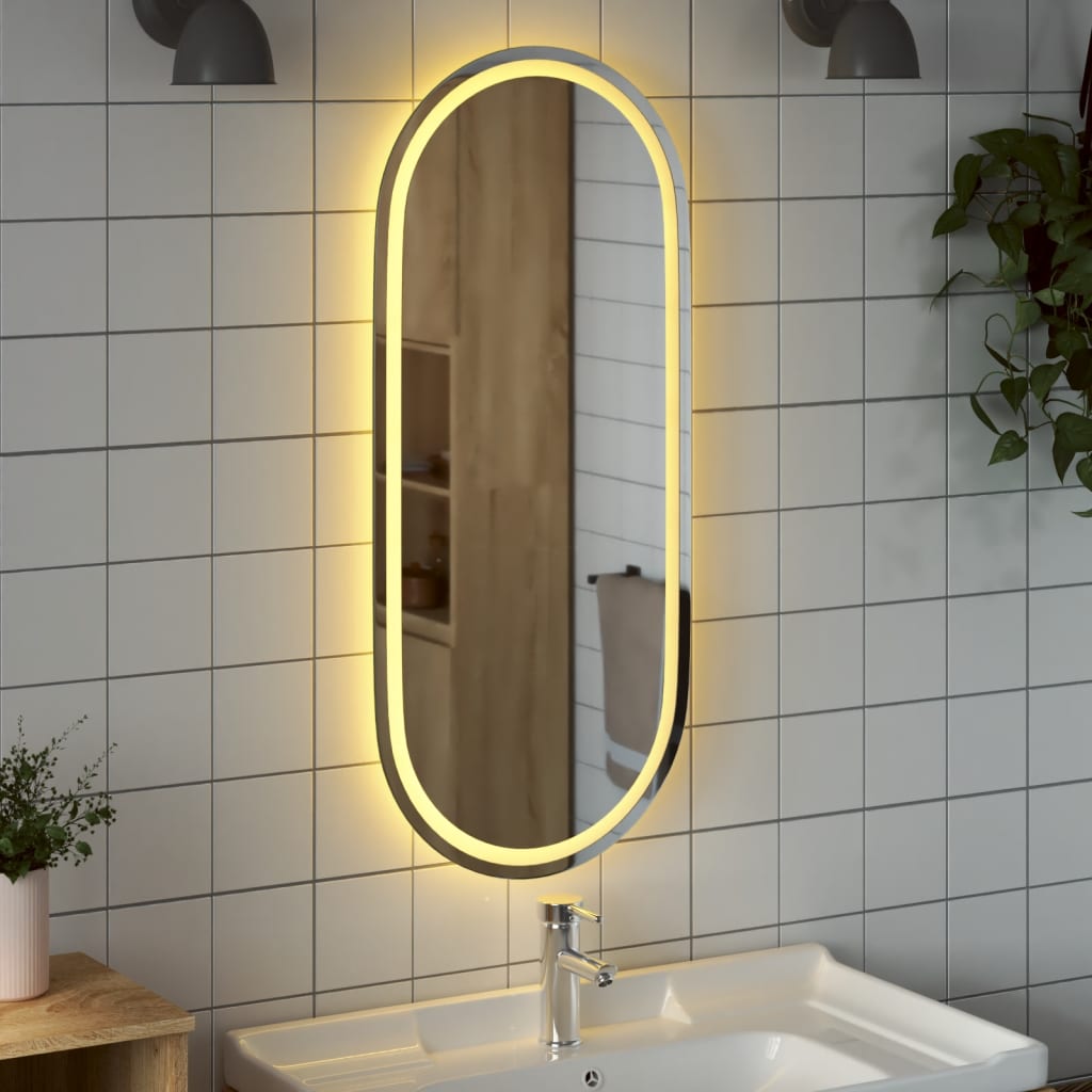 Oglindă de baie cu LED, 100x45 cm, ovală Lando - Lando