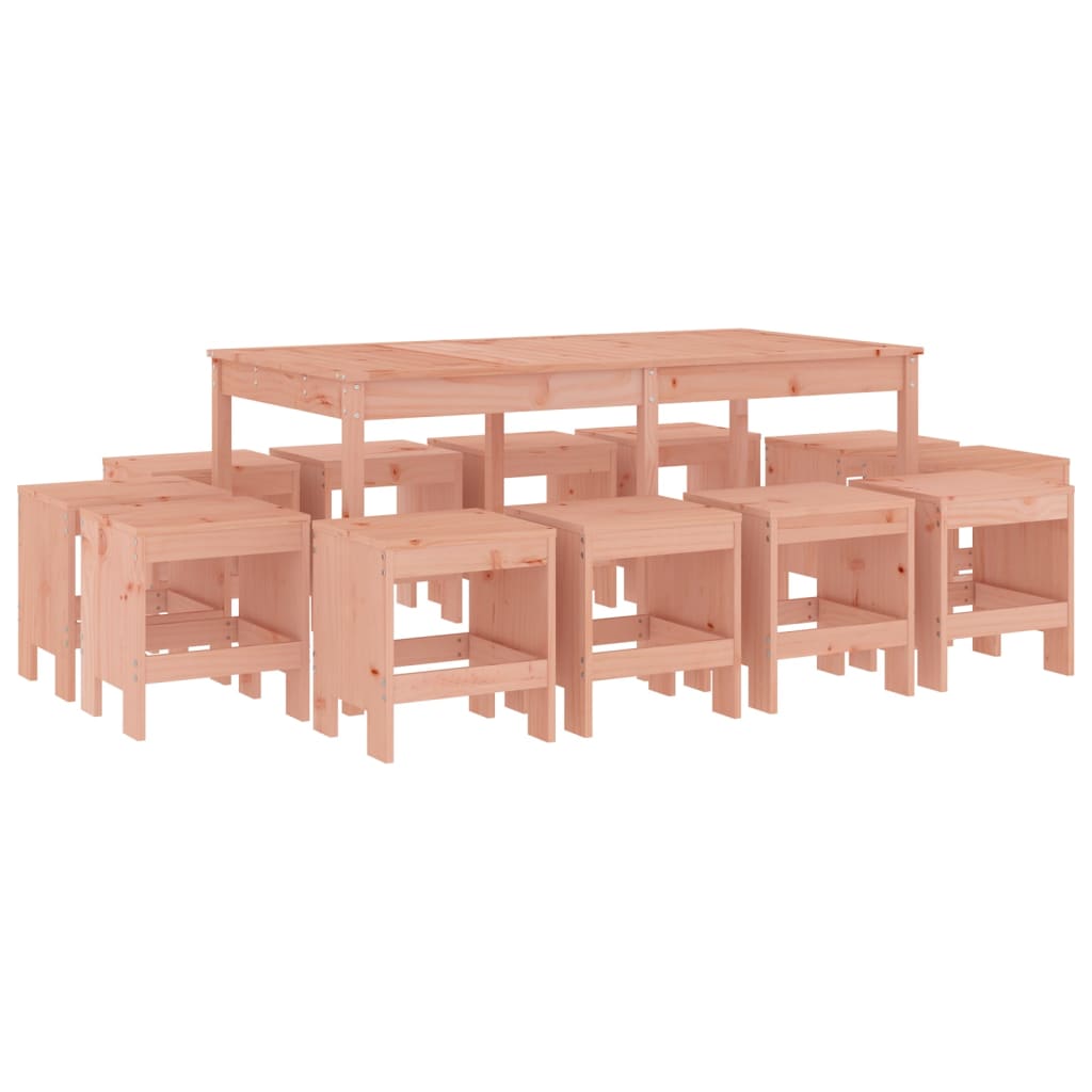 Set mobilier pentru grădină, 13 piese, lemn masiv douglas - Lando