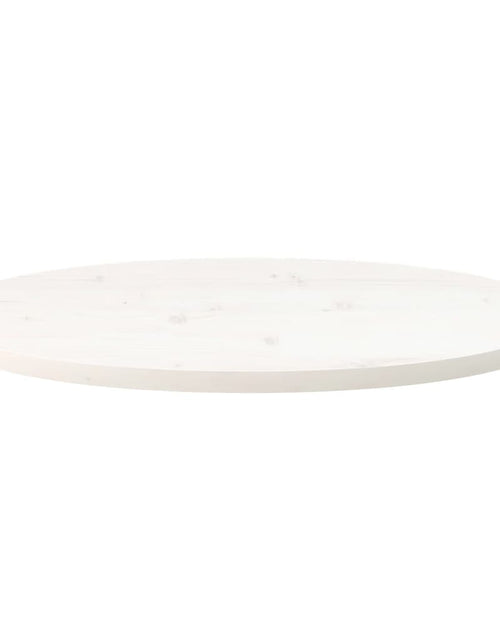 Încărcați imaginea în vizualizatorul Galerie, Blat de masă, alb, 60x30x2,5 cm, lemn masiv de pin, oval - Lando
