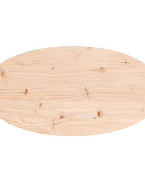 Încărcați imaginea în vizualizatorul Galerie, Blat de masă, 70x35x2,5 cm, lemn masiv de pin, oval - Lando
