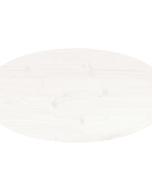 Încărcați imaginea în vizualizatorul Galerie, Blat de masă, alb, 70x35x2,5 cm, lemn masiv de pin, oval - Lando
