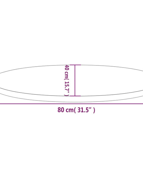 Încărcați imaginea în vizualizatorul Galerie, Blat de masă, 80x40x2,5 cm, lemn masiv de pin, oval - Lando
