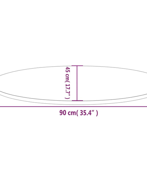 Загрузите изображение в средство просмотра галереи, Blat de masă, alb, 90x45x2,5 cm, lemn masiv de pin, oval - Lando

