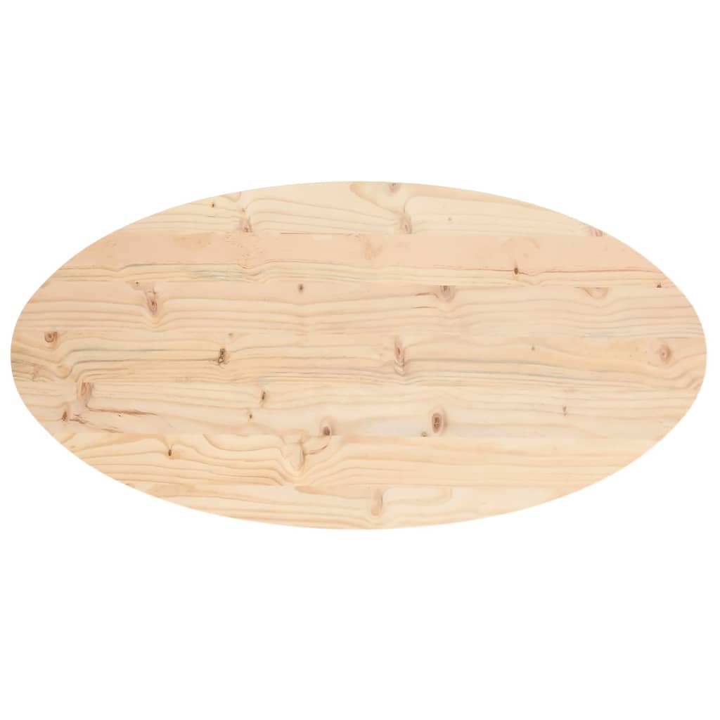 Blat de masă, 100x50x2,5 cm, lemn masiv de pin, oval - Lando