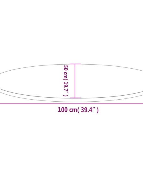 Загрузите изображение в средство просмотра галереи, Blat de masă, 100x50x2,5 cm, lemn masiv de pin, oval - Lando
