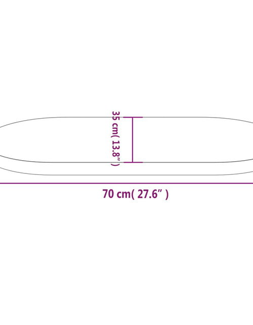 Загрузите изображение в средство просмотра галереи, Blat de masă, 70x35x2,5 cm, lemn masiv de pin, oval - Lando
