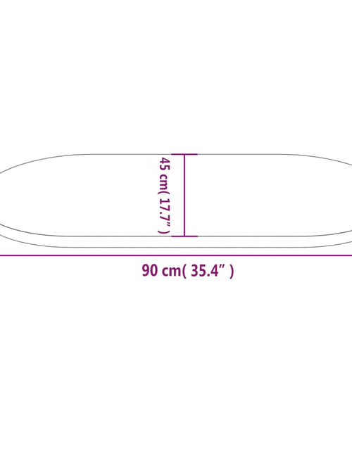 Загрузите изображение в средство просмотра галереи, Blat de masă, alb, 90x45x2,5 cm, lemn masiv de pin, oval - Lando
