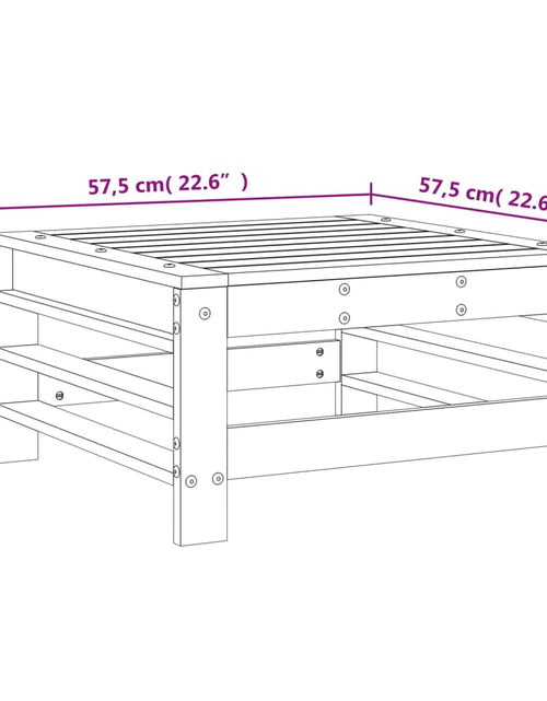 Încărcați imaginea în vizualizatorul Galerie, Taburet de grădină, alb, lemn masiv de pin - Lando
