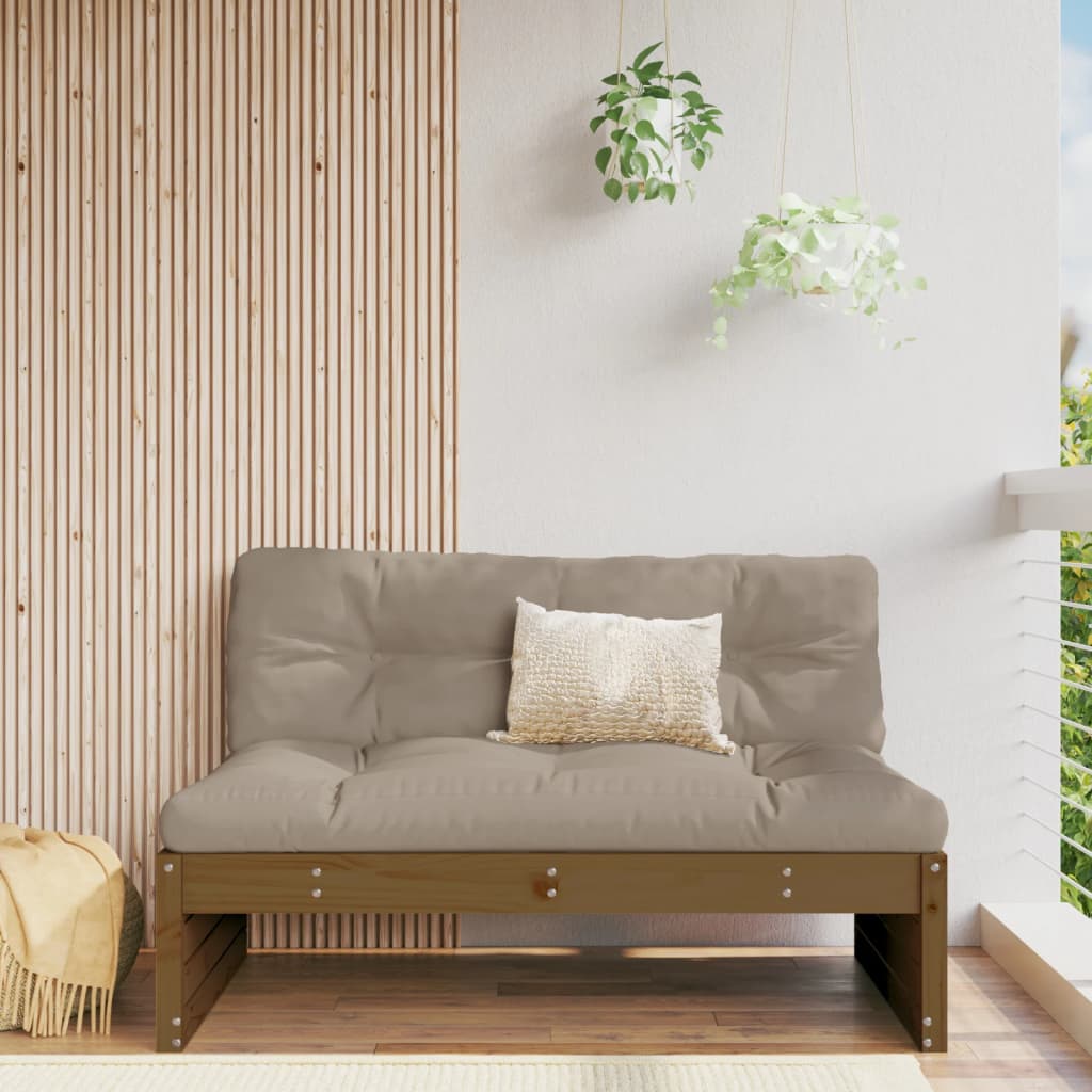 Canapea de mijloc de grădină, maro miere, 120x80 cm - Lando