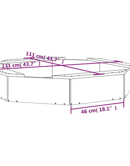 Încărcați imaginea în vizualizatorul Galerie, Cutie de nisip cu scaune octogonale, alb, lemn masiv de pin - Lando

