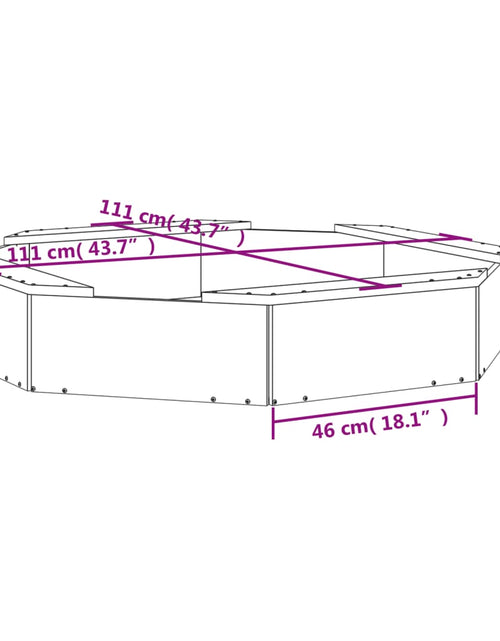 Încărcați imaginea în vizualizatorul Galerie, Cutie de nisip cu scaune octogonale, gri, lemn masiv de pin - Lando
