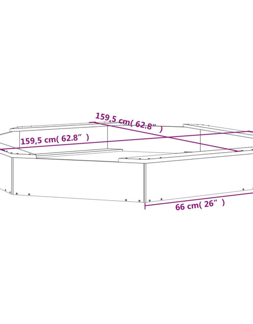 Încărcați imaginea în vizualizatorul Galerie, Cutie de nisip cu scaune octogonale, lemn masiv douglas - Lando

