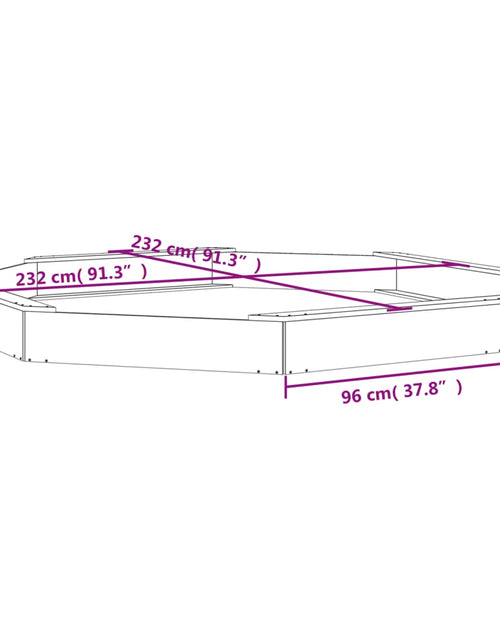Загрузите изображение в средство просмотра галереи, Cutie de nisip cu scaune octogonale, negru, lemn masiv de pin - Lando
