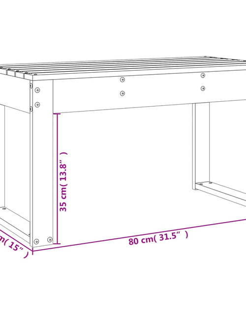 Încărcați imaginea în vizualizatorul Galerie, Bancă de grădină, 80x38x45 cm, lemn masiv Douglas - Lando
