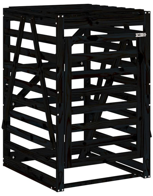 Încărcați imaginea în vizualizatorul Galerie, Depozitare coș de gunoi negru 84x90x128,5 cm lemn masiv de pin - Lando
