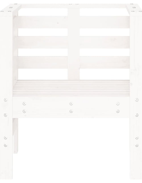 Încărcați imaginea în vizualizatorul Galerie, Scaune de grădină, 2 buc., alb, 61,5x53x71 cm, lemn masiv pin - Lando
